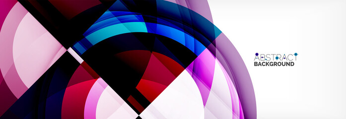 Obraz premium Round shapes, triangles and circles. Modern abstract background