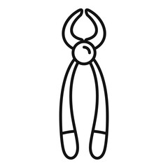 Shoe repair pliers icon. Outline shoe repair pliers vector icon for web design isolated on white background