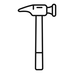Shoe repair hammer icon. Outline shoe repair hammer vector icon for web design isolated on white background