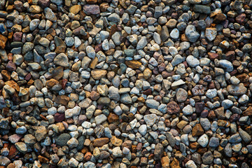 Stones, pebbles, gravel texture as background