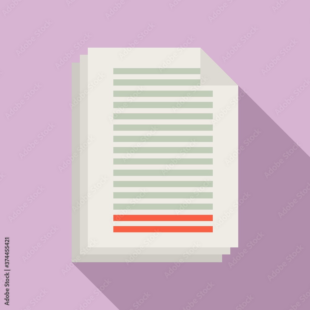 Poster summary papers icon. flat illustration of summary papers vector icon for web design