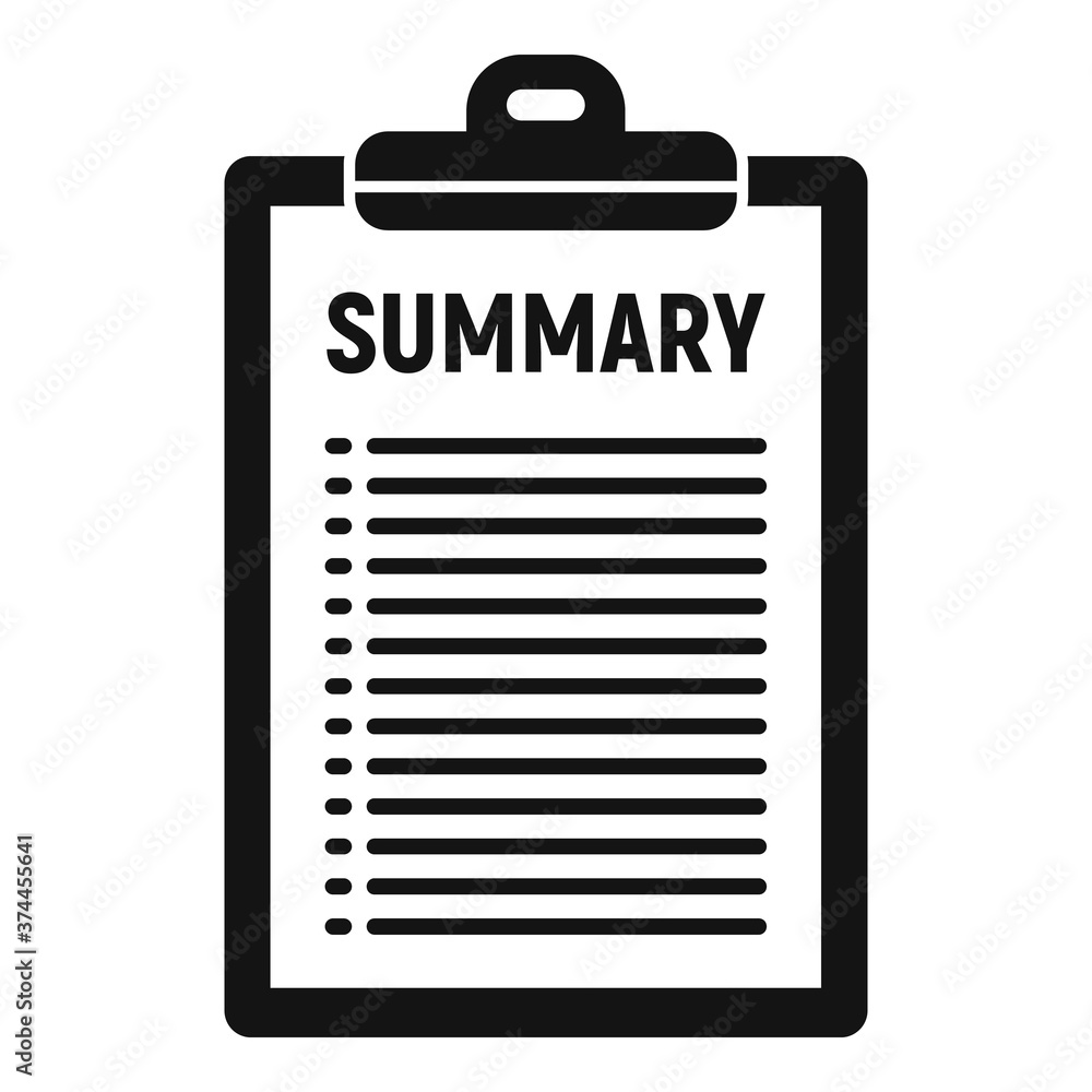 Poster company summary icon. simple illustration of company summary vector icon for web design isolated on 