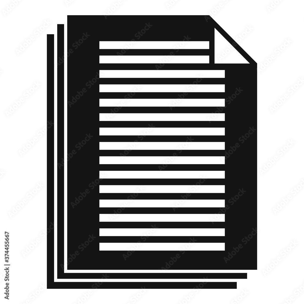 Poster summary papers icon. simple illustration of summary papers vector icon for web design isolated on wh