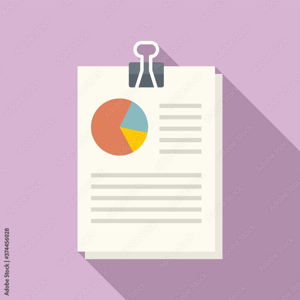 Poster audit pie chart icon. flat illustration of audit pie chart vector icon for web design