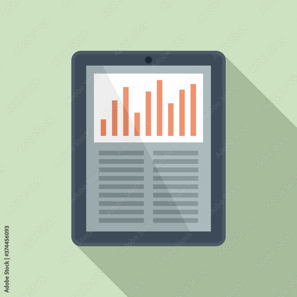 Poster tablet audit icon. flat illustration of tablet audit vector icon for web design