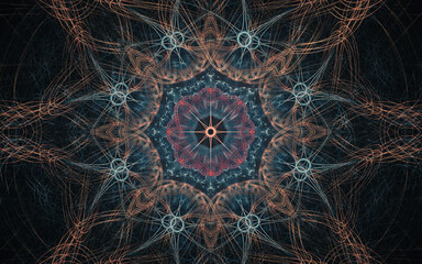 digital image generated on a computer consisting of beautiful abstract geometric shapes, lines of different colors for a background image or web design