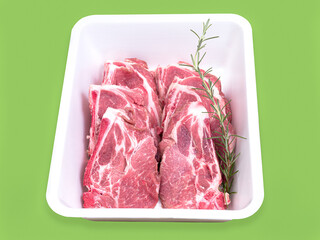 barquette  cotes de porc échine