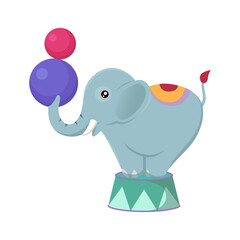 Cute circus character mascot design illustration
