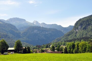 Fototapeta premium Unterwegs am Hochschwarzeck im Berchtesgadener Land