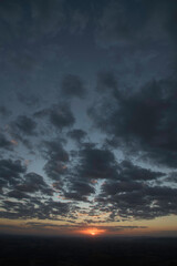 Cloudy Sky at Sunset in the Mountains in Brazil