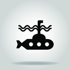 submarine icon or logo in  glyph
