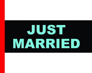 Fototapeta premium BLACK BACTOR BANEER JUST MARRIED