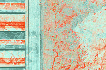 abstract red, orange, celadon and aquamarine colors background for design