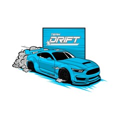 Drift car illustration  © Sherdzain