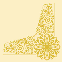 abstract floral ornament with decorative flowers for design