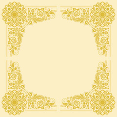 abstract floral ornament with decorative flowers for design