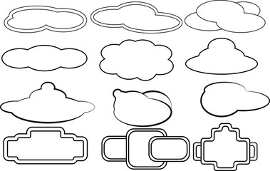 Obraz premium clouds of different shapes and sizes