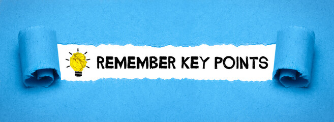 Remember Key Points