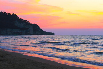 Tramonto a Peschici con trabucco