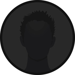 Black web avatar. vector illustration