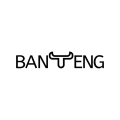 BANTENG in Indonesia language or BULL in english language logo design vector