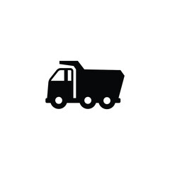 Mine truck icon vector isolated on white