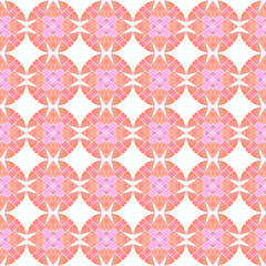 Mosaic seamless pattern. Orange fine boho chic 