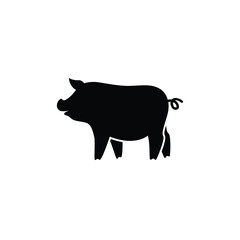Pig icon vector isolated on white