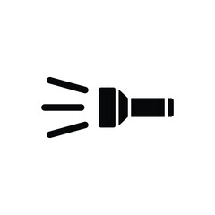 Flashlight icon vector isolated on white