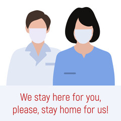Fototapeta premium Social distancing Coronavirus Doctor Quarantine