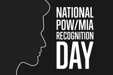 Fototapeten National POW/MIA Recognition Day. Holiday concept. Template for background, banner, card, poster with text inscription. Vector EPS10 illustration. © bulgn