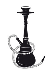 Shisha Wasserpfeife in Schwarz Weiß