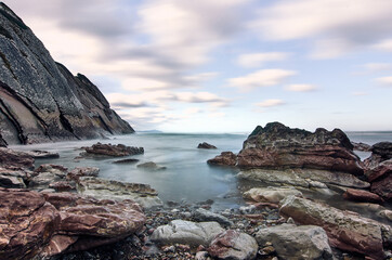 Paisaje de costa en el Pais Vasco.