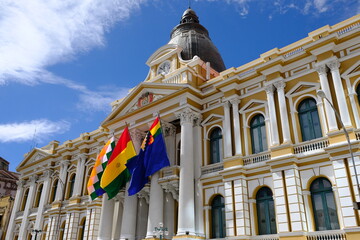 Obraz premium Bolivia La Paz - Legislative Palace of Bolivia - Palacio Legislativo De Bolivia Facade
