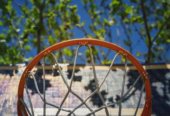 Orange basketball hoop