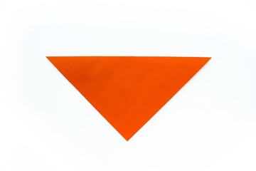 Step-by-step origami instructions. How to make a dog out of orange colored paper. Instructions on a white background top view. Step 4.