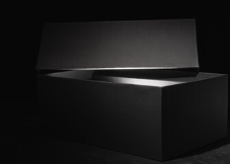 Black box with a glow from the inside