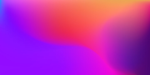 Abstract Blurred purple and pink color gradient background. Beautiful violet and orange backdrop. Vector illustration for your graphic design, banner, poster, card or wallpaper