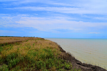 steep beach on the sea