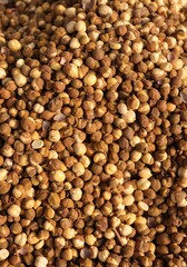 Roasted Crispy Chickpea in Indian Village Fair For Selling with Selective Focus on Top In Vertical Orientation