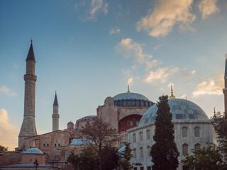 Fototapeta na wymiar Hagia Sophia in Istanbul, Cathedral and mosque, Museum.