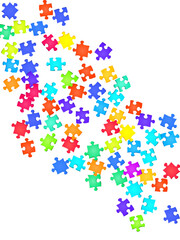 Business conundrum jigsaw puzzle rainbow colors 