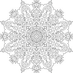 Mandala / Adult Coloring Book Antistress / Flower Coloring Book / Indian Drawing