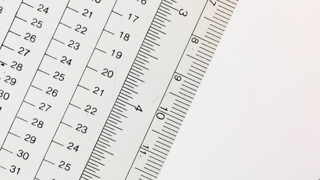 ruler on a white background. 