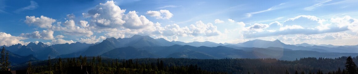 Naklejka na ściany i meble Panorama Tatra Mountains in Poland