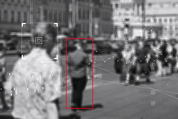 Face recognition and personal identification technologies in street surveillance cameras, law...