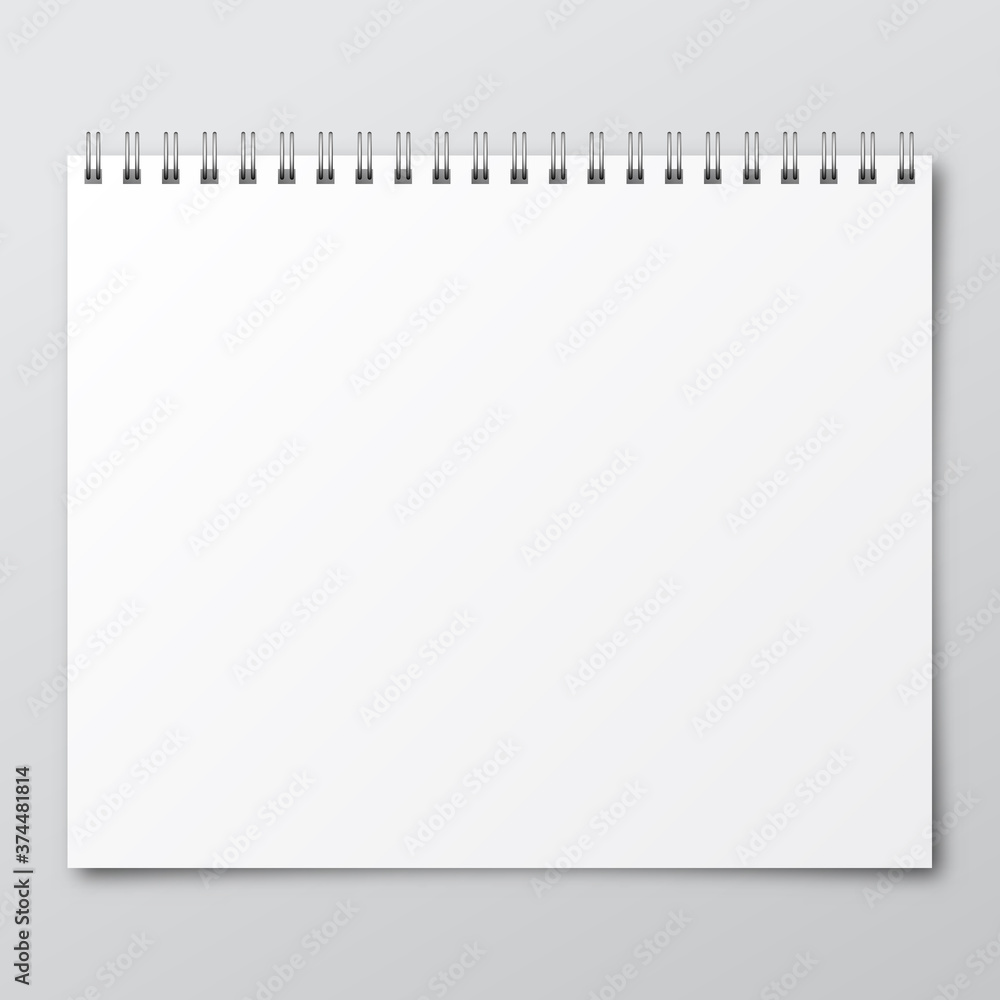 Poster notebook. mockup of paper notebook. template of notebook