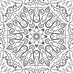 Mandala / Adult Coloring Book Antistress / Flower Coloring Book / Indian Drawing