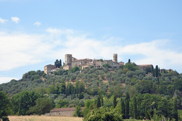 Fototapeta na wymiar Tuscany landscape, the countryside of Maremma, Montemerano