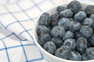 Fresh blueberries, colorful and delicious to eat.